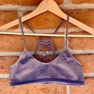 Free People Intimately Ribbed Bralette in Gray size M/L